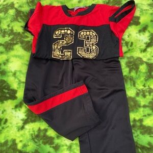 Red and Black Outfit